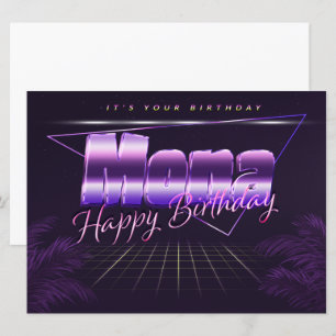 Mona Name First name pura retro card Birthday