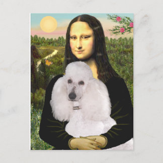 Mona-Pood-White-Standard Poodle Postcard