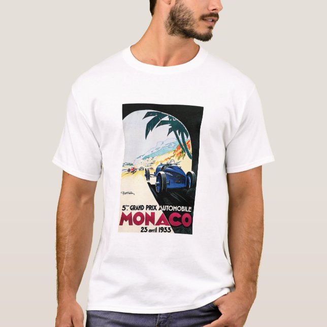 MONACO 1933 Grand Prix Automobile Race by Geo Ham T-Shirt (Front)