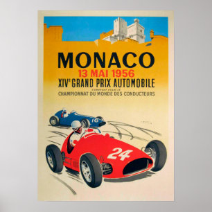 Monaco, 1956 Grand Prix Poster