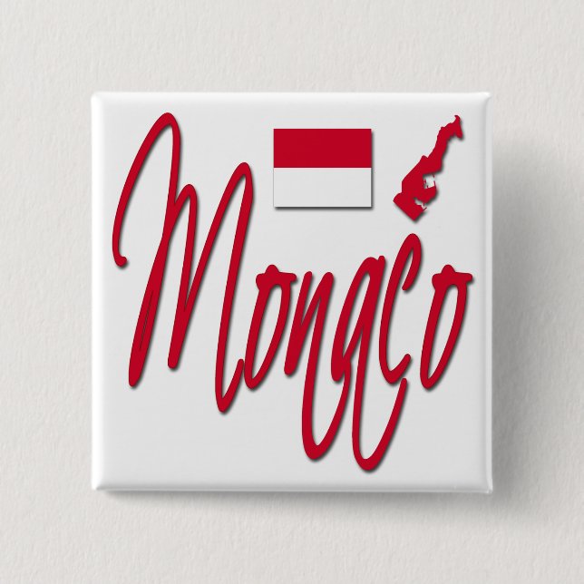 Monaco 2 Inch Square Button (Front)