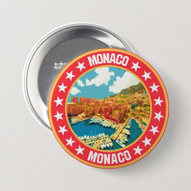 Monaco                                             3 inch round button (Front & Back)