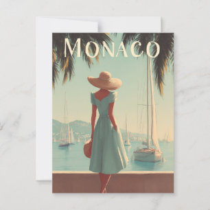 Monaco 50s vintage postcard