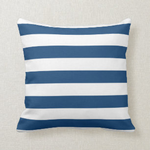 Monaco Blue Bold Striped Pillow