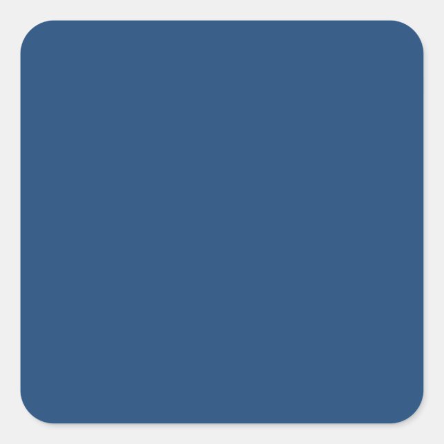 Monaco Blue Fashion Style Solid Colour Background Square Sticker (Front)