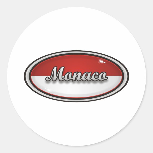 Monaco Classic Round Sticker (Front)
