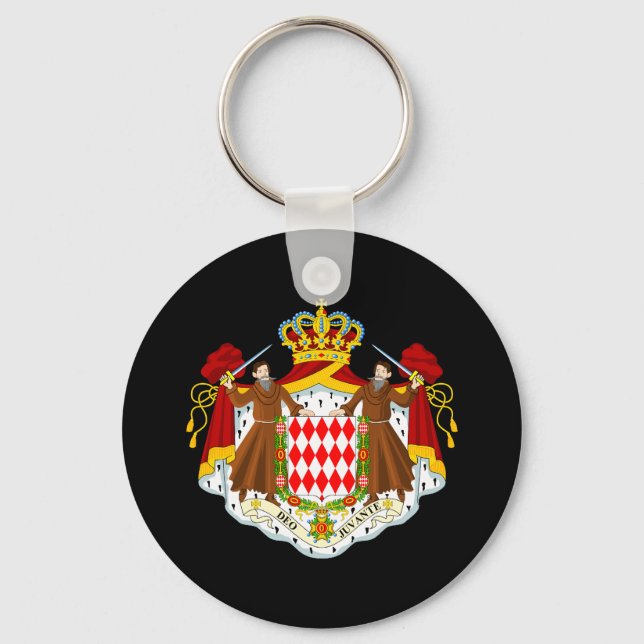 Monaco Coat of Arms Keychain (Front)