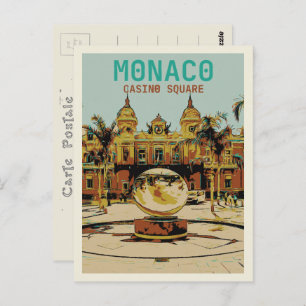 Monaco Cote d'Azur, view of the Casino Postcard
