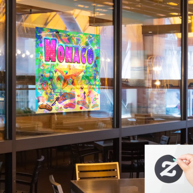 Monaco Epoch Hour Window Cling (Restaurant Window)