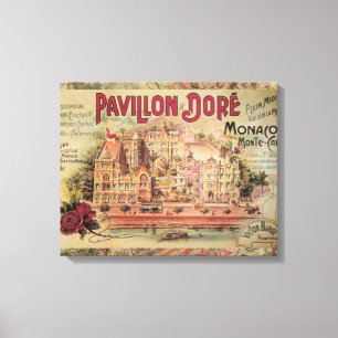 Monaco Fancy Vintage French Riviera France Canvas Print