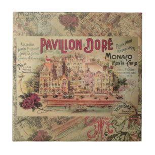 Monaco Fancy Vintage French Riviera France Tile