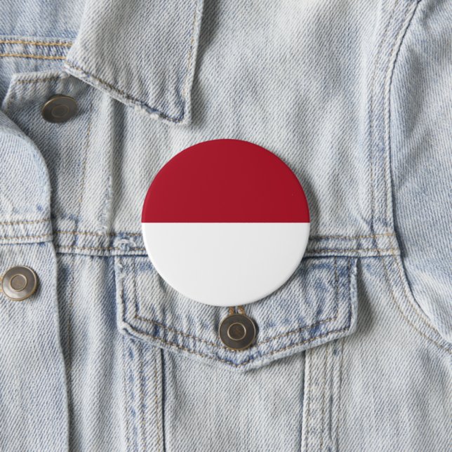 Monaco flag 3 inch round button (In Situ)