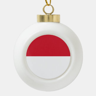 Monaco Flag Ceramic Ball Christmas Ornament