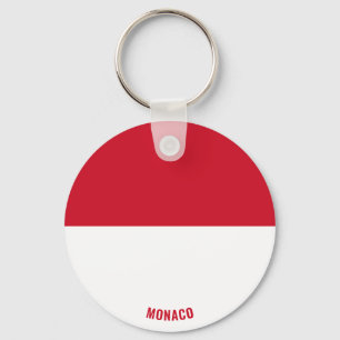 Monaco Flag Charming Patriotic Keychain