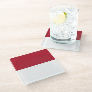 Monaco flag glass coaster