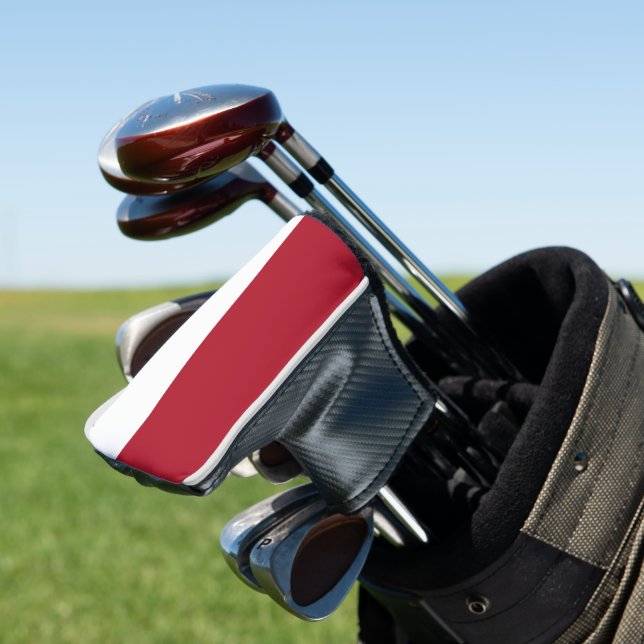 Monaco flag golf head cover (In Situ)