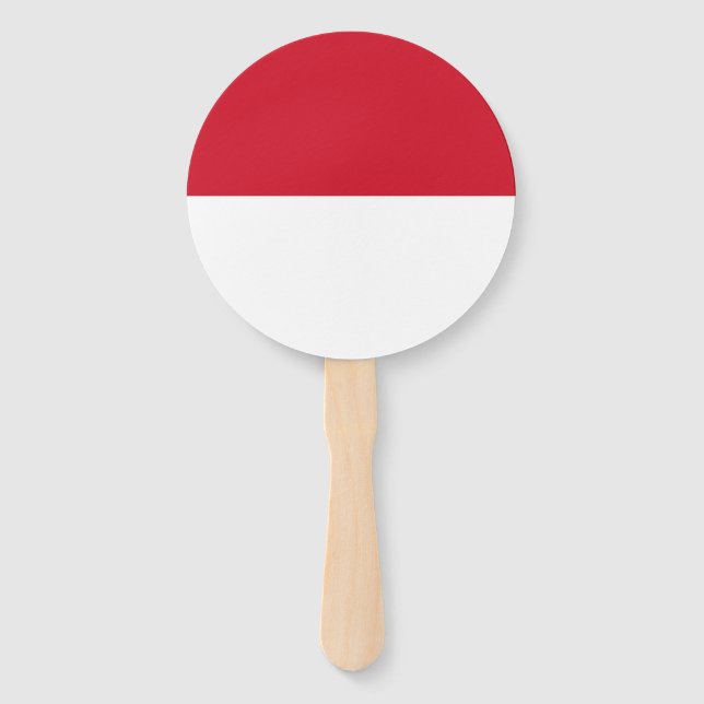 Monaco Flag Hand Fan (Front)