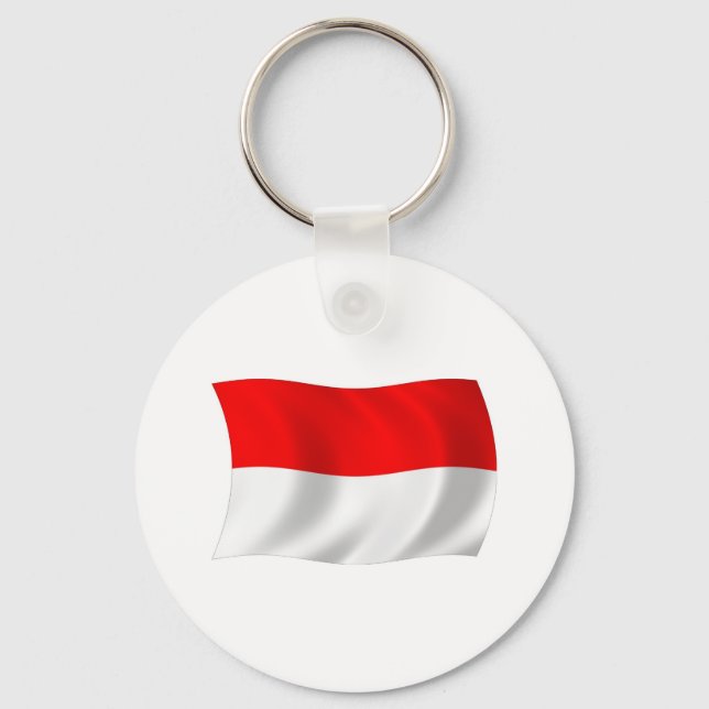 Monaco Flag Keychain (Front)