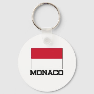 Monaco Flag Keychain
