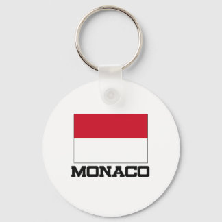 Monaco Flag Keychain