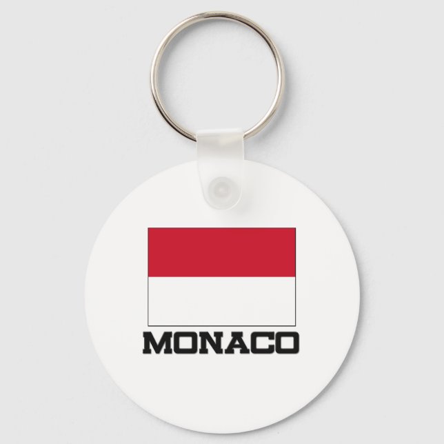 Monaco Flag Keychain (Front)