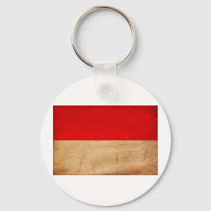 Monaco Flag Keychain