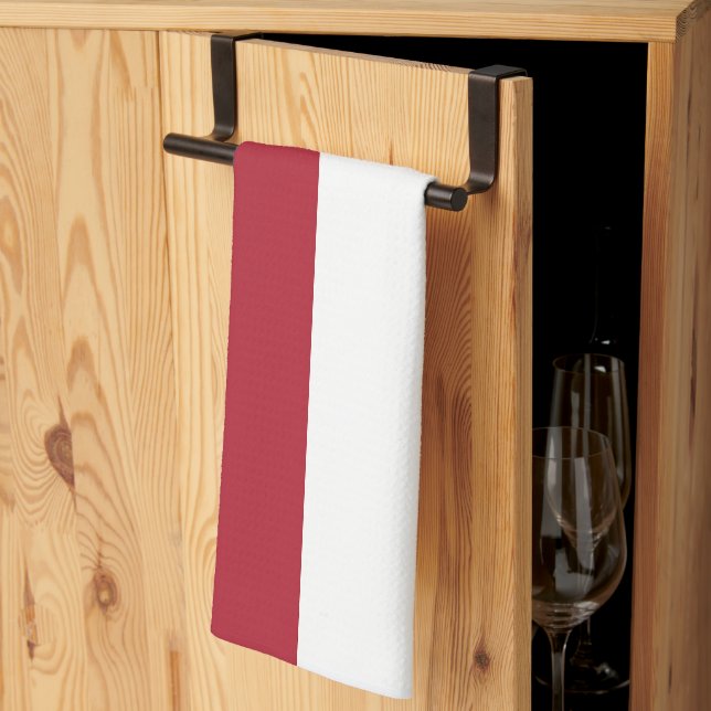 Monaco flag kitchen towel (Thirds Fold)