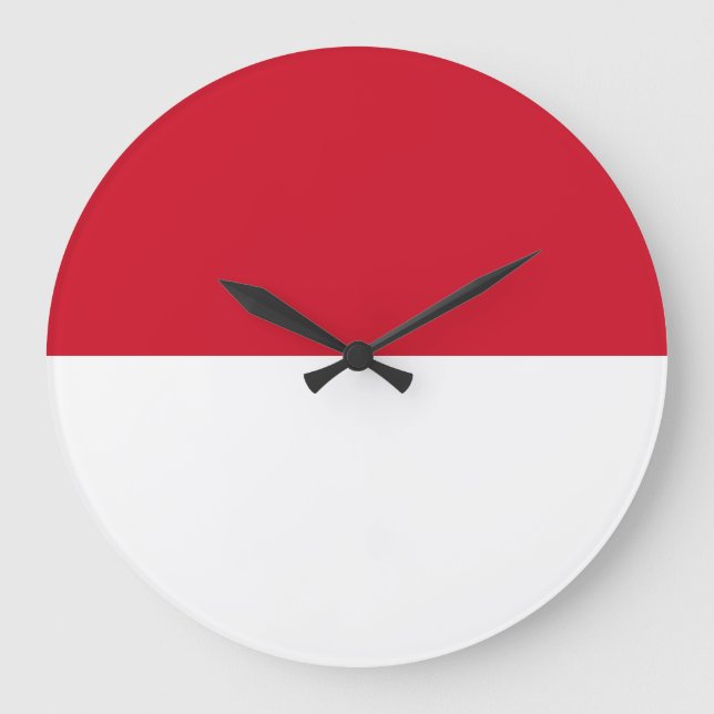 Monaco Flag Large Clock (Front)