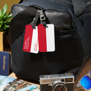 Monaco flag luggage tag