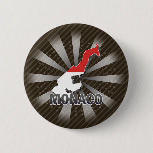 Monaco Flag Map 2.0 2 Inch Round Button