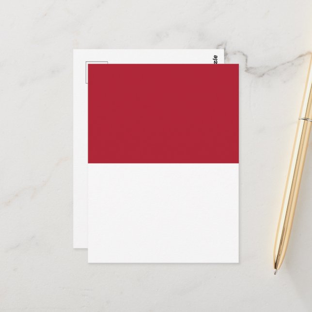 Monaco flag postcard (Front/Back In Situ)
