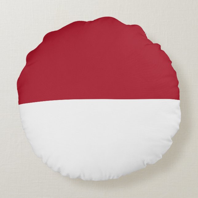 Monaco flag round pillow (Back)