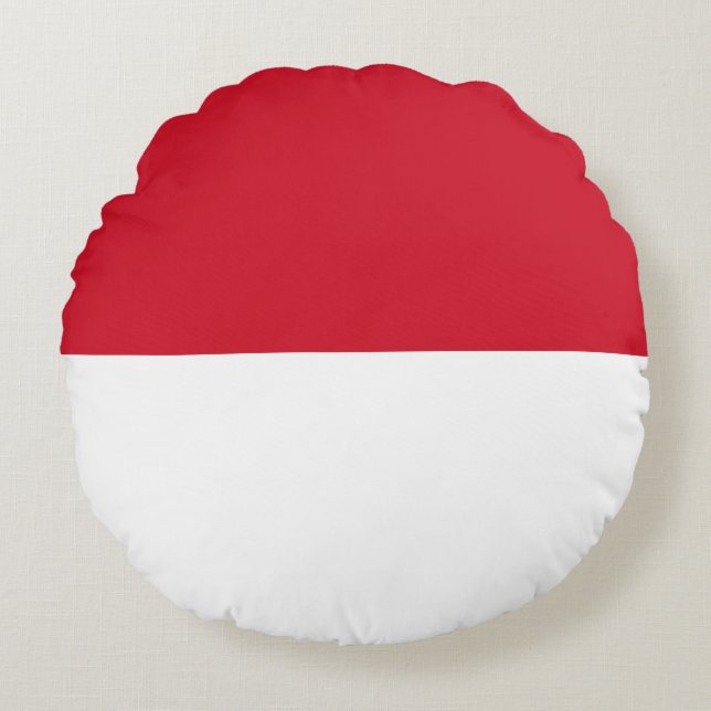 Monaco Flag Round Pillow (Front)