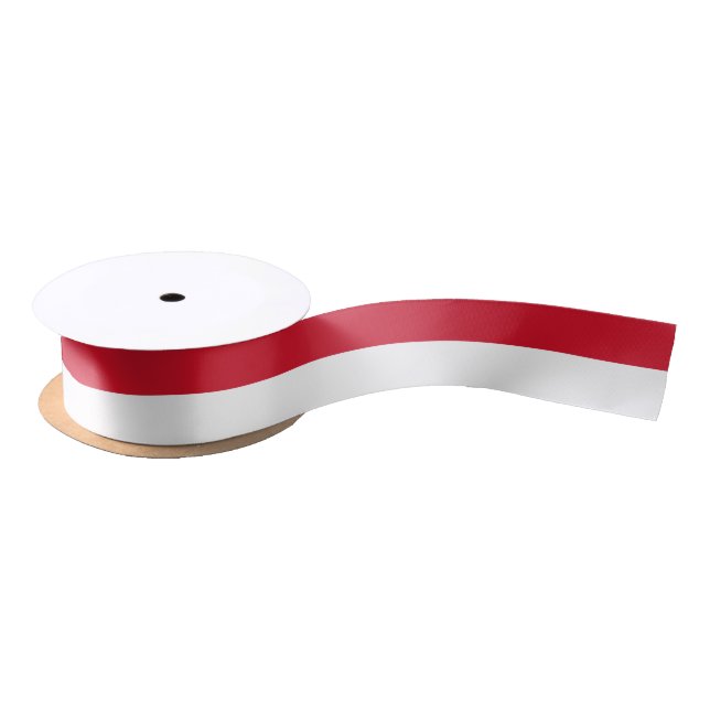 Monaco Flag Satin Ribbon (Spool)