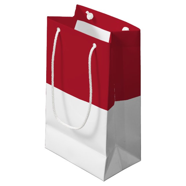 Monaco flag small gift bag (Front Angled)