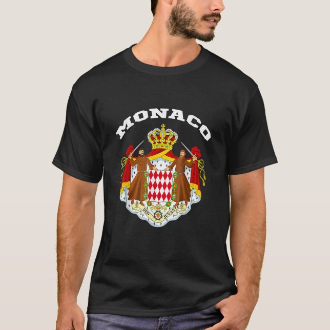 Monaco   Flag souvenir Monte Carlo T-Shirt (Front)