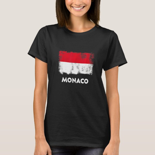 Monaco Flag     T-Shirt (Front)
