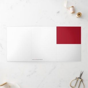 Monaco flag Tri-Fold card