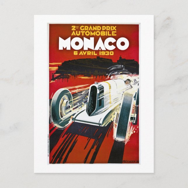 Monaco Grand Prix 1930 Postcard (Front)