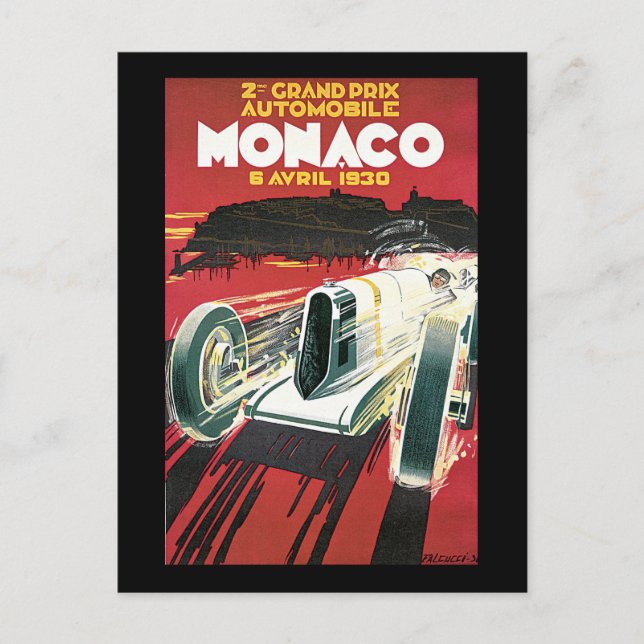 Monaco Grand Prix 1930 Postcard (Front)