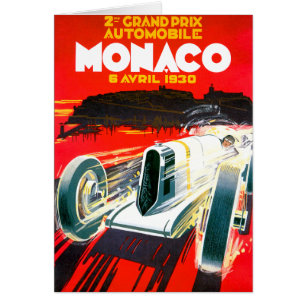 Monaco Grand Prix Race~ Vintage Automobile Ad