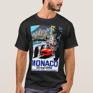 Monaco Grand Prix Vintage Auto Racing Print T-Shirt