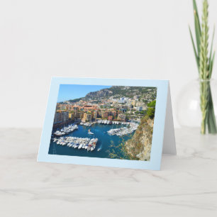 Monaco harbour holiday card