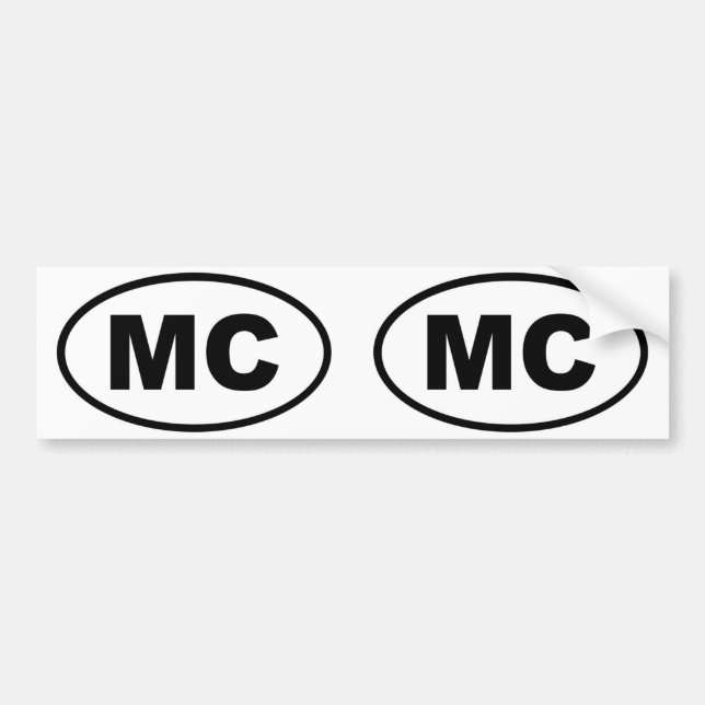 Monaco MC European oval Bumper Sticker (Front)