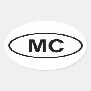 Monaco "MC" Oval Sticker