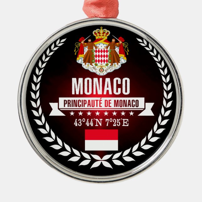 Monaco Metal Ornament (Front)