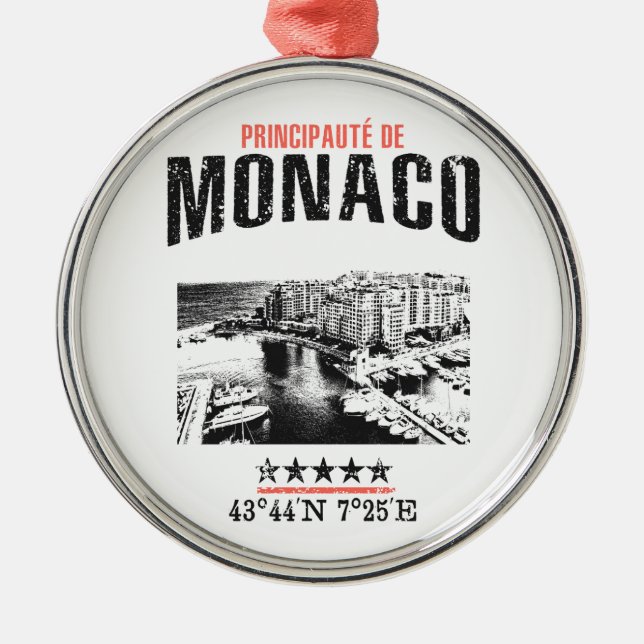 Monaco Metal Ornament (Front)