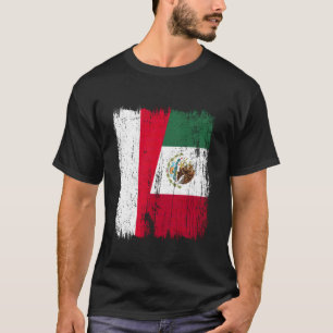 Monaco Mexico Half Flag Monacan Mexican Heritage T-Shirt