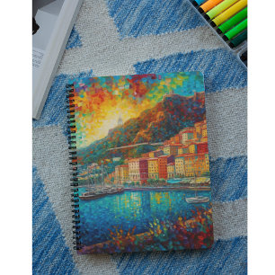 Monaco, Monte-Carlo Bay in van Gogh style Notebook