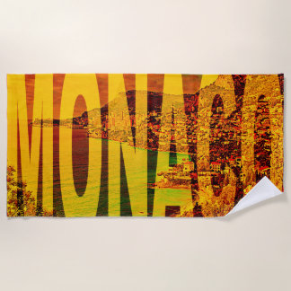 monaco monte carlo beach towel